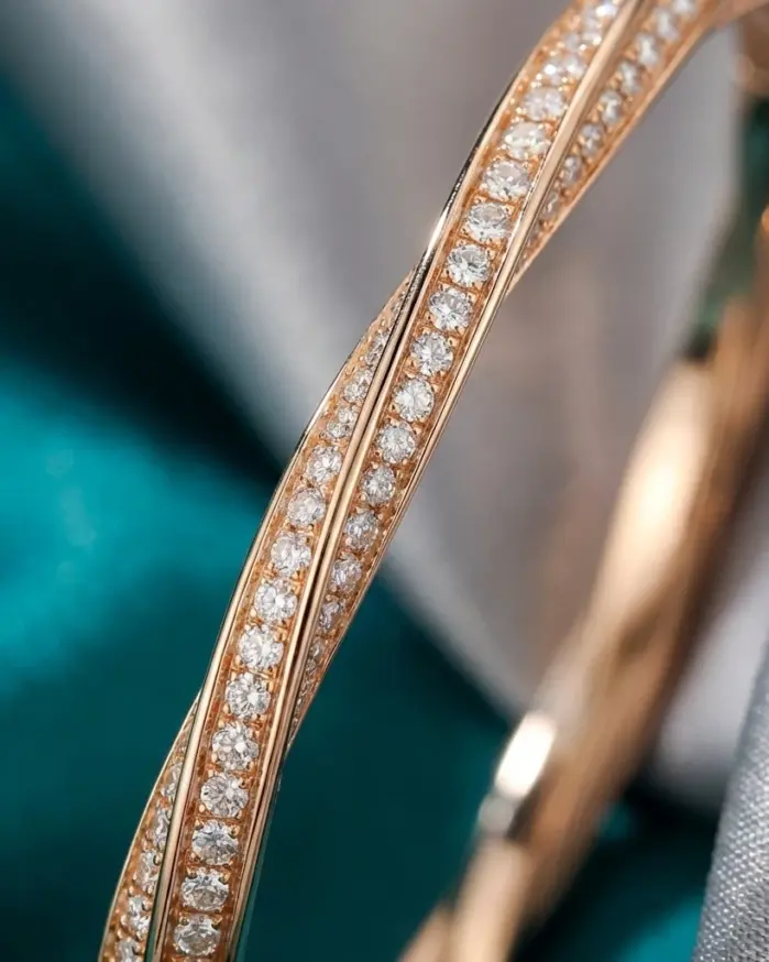 Brazalete de Plata de Ley 925 con Moissanita VVS1 en Espiral, Certificado por GRA, Chapado en Oro de 18K, para Mujer, Ideal para Bodas 2