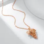 Kienl-collar con colgante grande de uva brillante para mujer, moda novedosa, único, Color oro rosa 585, regalo de joyería Vintage fino para uso diario 4