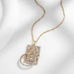 Kinel-collar con colgante cuadrado y ancho para mujer, Color oro rosa y plata, mezcla de flores de cristal Boho, joyería étnica Retro, 585 3