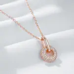 Kinel-collar con colgante de circón Natural, diseño innovador, moda 585, Color oro rosa, regalo romántico, joyería fina diaria para mujer 4