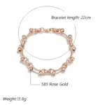 Kinel, pulsera colgante brillante a la moda para mujer, oro rosa 585, accesorios diarios simples, joyería fina diaria de alta calidad para novias 2