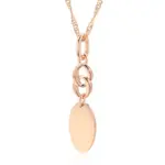 Kinel-collar con colgante brillante para mujer, aretes geométricos simples de oro rosa 585, joyería fina diaria de alta calidad 6