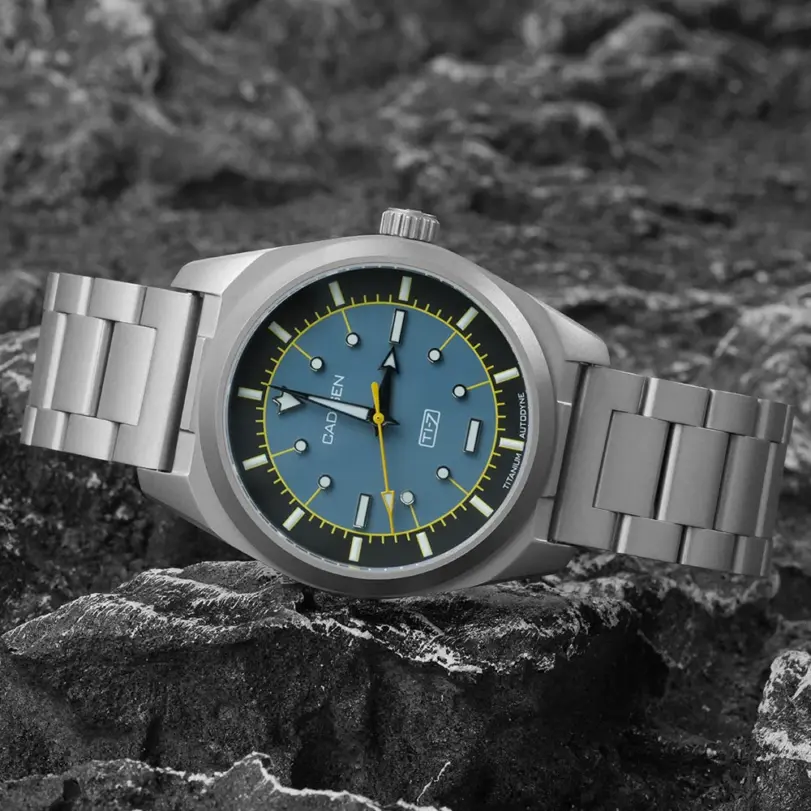 CADISEN TI-7 AUTODYNE Reloj de pulsera de acero y titanio, reloj mecánico automático para hombre, reloj de pulsera MIYOTA 8215, relojes resistentes al agua hasta 100M 1 CADISEN TI-7 AUTODYNE Reloj de pulsera de acero y titanio, reloj mecánico automático para hombre, reloj de pulsera MIYOTA 8215, relojes resistentes al agua hasta 100M 1
