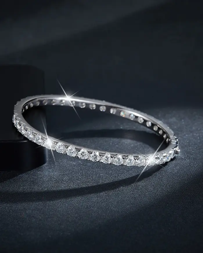 KNOBSPIN D VVS1 brazaletes de moissanita completos de 4mm con certificación GRA s925 pulseras plateadas en plata esterlina de 18k para mujer joyería de regalo de fiesta 2