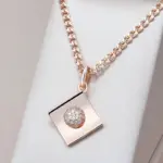 Kinel-collar con colgante de Color oro rosa 585 inusual para mujer, accesorios de circón Natural brillante, joyería diaria de alta calidad 1