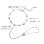 KNOBSPIN-pulseras de moissanita de 3,2 quilates para mujer, cadena ajustable de 15-20cm, pulsera de burbujas de regalo de plata de ley s925 con certificado GRA 6