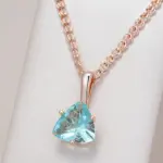 Kinel-collar con colgante nupcial de circón Natural verde romántico, Simple, de lujo, Color oro rosa 585, joyería fina diaria, regalo para mujer 1