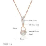 Kinel-collar con colgante de perlas y flores de cristal para mujer, mezcla de colores, oro rosa, plata, regalo de joyería de boda étnica bohemia, 585 2