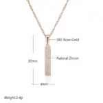 Kinel-collar con colgante de circón Natural para mujer, diseño Simple, moda 585, Color oro rosa, joyería fina romántica para uso diario 2