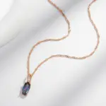 Kienl-collar con colgante de circón Natural colorido para mujer, colgante de lujo de Color oro rosa 585, joyería fina diaria de alta calidad 4