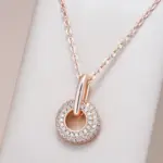 Kinel-collar con colgante de circón Natural, diseño innovador, moda 585, Color oro rosa, regalo romántico, joyería fina diaria para mujer 1