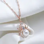 Kinel-collar con colgante de perla de araña Punk para mujer, moda 585, oro rosa, plata, mezcla de colores, colgante de fiesta, joyería fina diaria 3