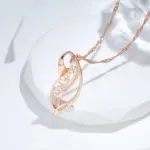 Kinel nueva tendencia collar con colgante brillante moda 585 Color oro rosa joyería étnica de Metal creativa collar diario romántico único 4