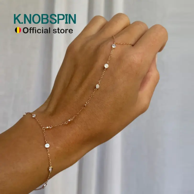 KNOBSPIN-pulseras de moissanita de Color D de 3mm para mujer, cadena ajustable de 14-21cm, pulsera de burbujas de plata esterlina s925 con certificado GRA 1 KNOBSPIN-pulseras de moissanita de Color D de 3mm para mujer, cadena ajustable de 14-21cm, pulsera de burbujas de plata esterlina s925 con certificado GRA 1