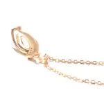 Kinel, tendencia novedosa, pendientes colgantes brillantes, conjuntos de collar, oro rosa 585, geometría Simple, circonita Natural, conjuntos de joyería fina diaria para mujer 4