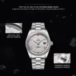 Nuevos relojes mecánicos CADISEN 2025 para hombre, reloj automático con esfera de meteorito de lujo para hombre, semana 100M, reloj japonés MIYOTA 8285 para hombre 4