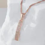 Kinel-collar con colgante de circón Natural para mujer, diseño Simple, moda 585, Color oro rosa, joyería fina romántica para uso diario 3