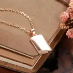 Kinel-collar con colgante brillante para mujer, colgante cuadrado Simple de Color oro rosa 585, joyería fina diaria de alta calidad 4