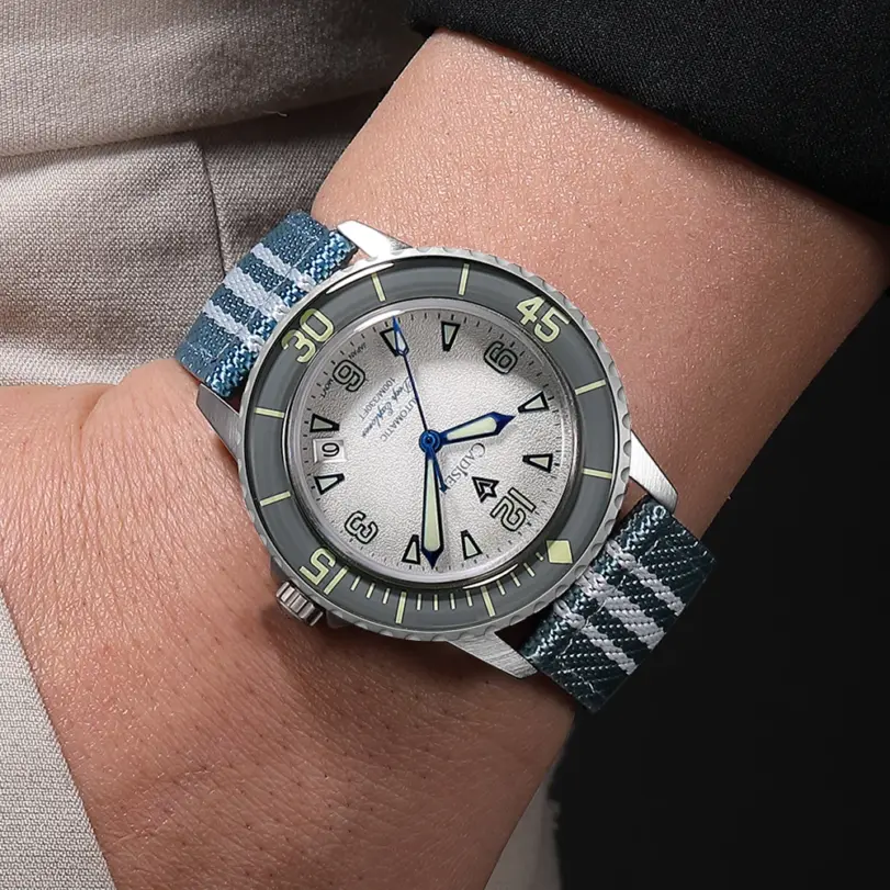 CADISEN Deep Explorer 2025 nuevo reloj mecánico automático hombre correa de lona reloj de pulsera MIYOTA relojes luminosos de lujo impermeables 4