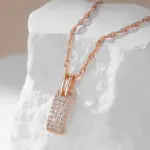 Kinel-collar con colgante de circón Natural para mujer, accesorio de lujo, Color oro rosa 585, joyería fina diaria para novia 3