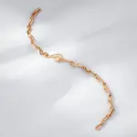 Kinel-pulsera geométrica de Color oro rosa para mujer, moda 585, Metal brillante de lujo, joyería fina diaria para boda y novia, novedad de 2023 4