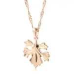 Kinel, nueva tendencia, collar con colgante de hoja para mujer, moda 585, Color oro rosa, joyería de Metal creativa, collar diario romántico único 6