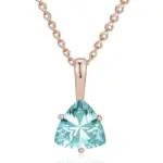 Kinel-collar con colgante nupcial de circón Natural verde romántico, Simple, de lujo, Color oro rosa 585, joyería fina diaria, regalo para mujer 6
