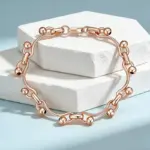 Kinel, pulsera colgante brillante a la moda para mujer, oro rosa 585, accesorios diarios simples, joyería fina diaria de alta calidad para novias 4