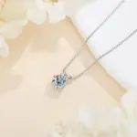 Collares con colgante de moissanita TY 1ct, collar solitario de plata de ley S925, cadenas para mujeres, regalos de joyería fina 6