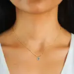 Collares con colgante de moissanita TY 1ct, collar solitario de plata de ley S925, cadenas para mujeres, regalos de joyería fina 3