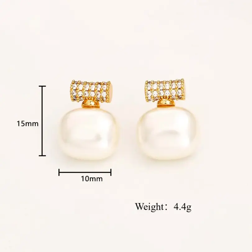 Juego de Joyería Vintage Elegante de 3 Piezas para Mujer, Collar con Nudo de Bambú y Perlas de Azúcar, Gargantilla de Cristal Brillante, Aretes para Novia, Boda, Fiesta 6