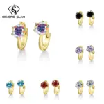 Pendientes de moissanita de Plata de Ley 925 de 1 CT con certificados, joyería minimalista esencial, joyería de hadas, superventas 1
