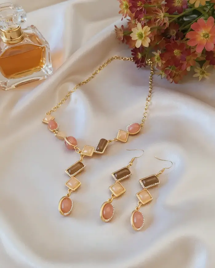 Juego de Joyería Vintage Elegante de 3 Piezas para Mujer, Collar con Borla Cuadrada y Ovalada, Gargantilla de Cristal Brillante, Pendientes de Novia para Boda y Fiesta 1