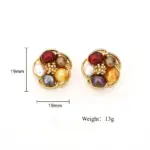 Juego de Joyería Vintage Elegante de 3 Piezas para Mujer, Collar de Perlas y Flores, Gargantilla de Cristal Brillante, Aretes de Novia para Boda y Fiesta 6