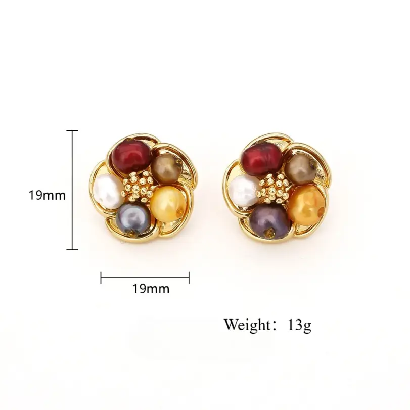 Juego de Joyería Vintage Elegante de 3 Piezas para Mujer, Collar de Perlas y Flores, Gargantilla de Cristal Brillante, Aretes de Novia para Boda y Fiesta 6