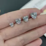 TY 1CT pendientes de tuerca de moissanita de plata 925 con corte de corazón para mujer, joyería de novia de plata de ley S925 con diamantes de laboratorio de calidad de lujo 4
