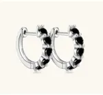 Pendientes TY para mujer, joyería de moissanita de Plata de Ley 925, pendientes de fiesta, aro de oro blanco chapado en plata 3