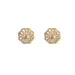 Juego de Joyería Elegante y Moderno de 3 Piezas para Mujer, Collar con Diseño de Flor Giratoria, Gargantilla Dorada Clásica, Aretes para Uso Diario Informal, Regalo 5
