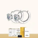 Pendientes de moissanita de Plata de Ley 925 de 1 CT con certificados, joyería minimalista esencial, joyería de hadas, superventas 5