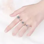 Anillo de moissanita TY de 2 quilates para mujer, anillo de boda de diamante de laboratorio, 100% Plata 925, joyería para dedo femenino 2
