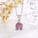 Conjunto de joyería Vintage elegante para mujer, collar de rosa de rubí rojo, gargantilla de cristal brillante, pendientes de boda para fiesta, 3 uds. 3