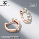 Pendientes TY para mujer, joyería de moissanita de Plata de Ley 925, pendientes de fiesta, aro de oro blanco chapado en plata 1