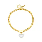 DIEYURO-tobilleras multicapa de acero inoxidable 316L para mujer y niña, cadena de pierna, joyería impermeable, regalo 6