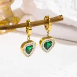Juego de Joyería Vintage Elegante de 4 Piezas para Mujer, Collar de Doble Capa con Cristales Brillantes, Gargantilla, Aretes para Novia, Boda, Fiesta 3