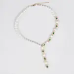 Juego de Joyería Vintage Elegante de 3 Piezas para Mujer, Collar de Perlas de Lujo, Gargantilla de Cristal Brillante, Aretes de Novia para Boda, Fiesta 3