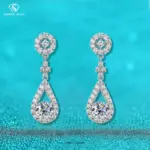 Pendientes TY de Plata de Ley 925 con moissanita para mujer, 1 CT D VVS1, circonita moissanita, pendientes colgantes multicolores, joyería de lujo 1