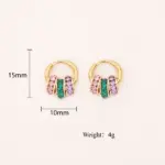 Juego de Joyería Vintage Elegante de 3 Piezas para Mujer, Collar de Cuerda Colorido, Gargantilla de Cristal Brillante, Aretes de Novia para Boda, Fiesta 6