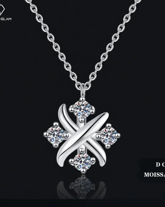 TY nuevo collar de moissanita de Plata de Ley 925 chapado en oro Pt950 cadena de clavícula de lujo ligera de alta gama 1