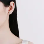 TY 1CT pendientes de tuerca de moissanita de plata 925 con corte de corazón para mujer, joyería de novia de plata de ley S925 con diamantes de laboratorio de calidad de lujo 2