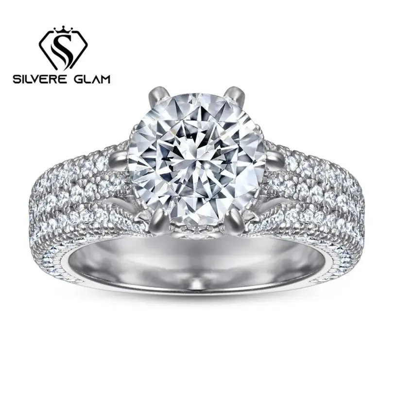 Anillo de moissanita de Color 2CT D, gran oferta, joyería occidental de Plata de Ley 925, anillos para mujer para regalos de boda y cumpleaños, regalos para madre 1 Anillo de moissanita de Color 2CT D, gran oferta, joyería occidental de Plata de Ley 925, anillos para mujer para regalos de boda y cumpleaños, regalos para madre 1